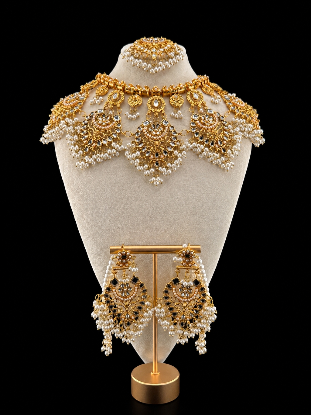 zari gold bridal set