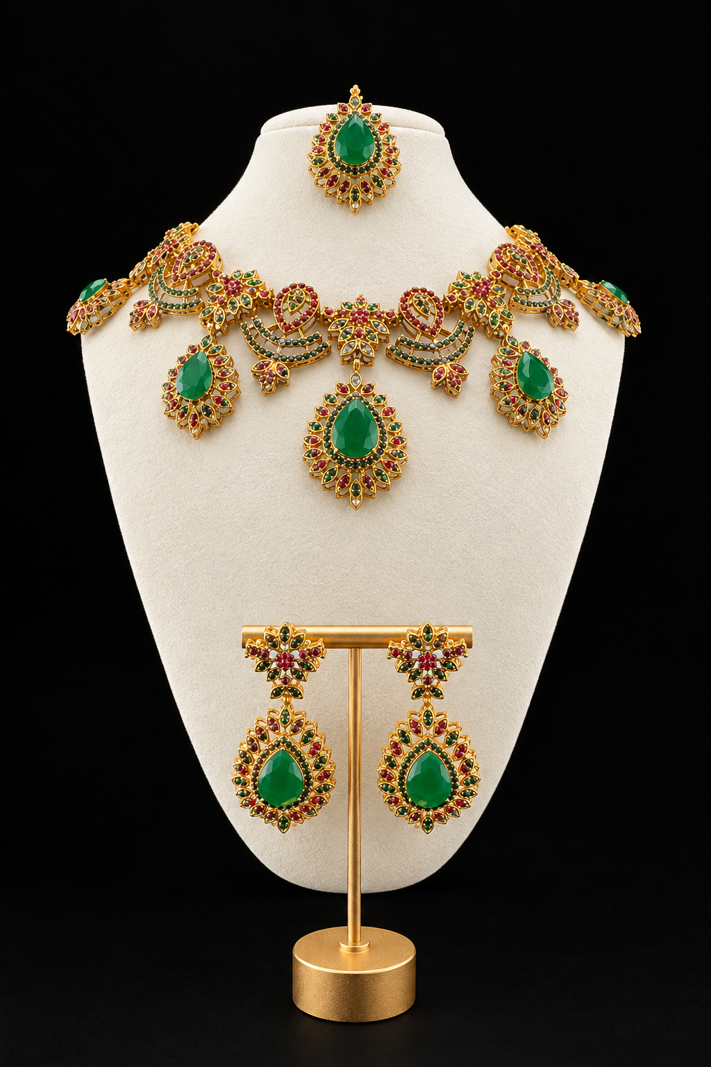 Green stone set