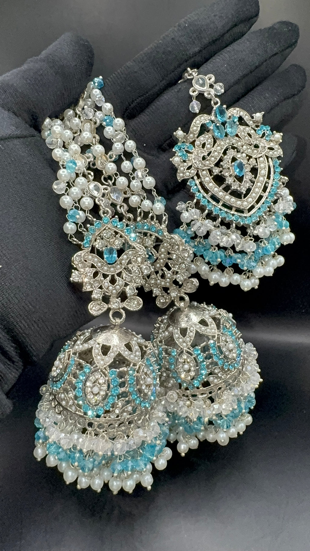 JHUMKA WITH TIKKA SILVER