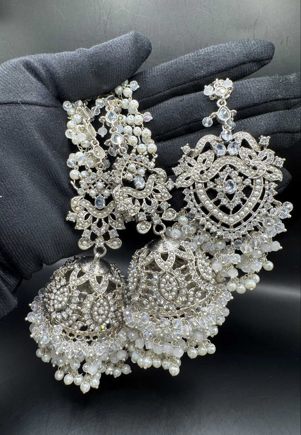 JHUMKA WITH TIKKA SILVER