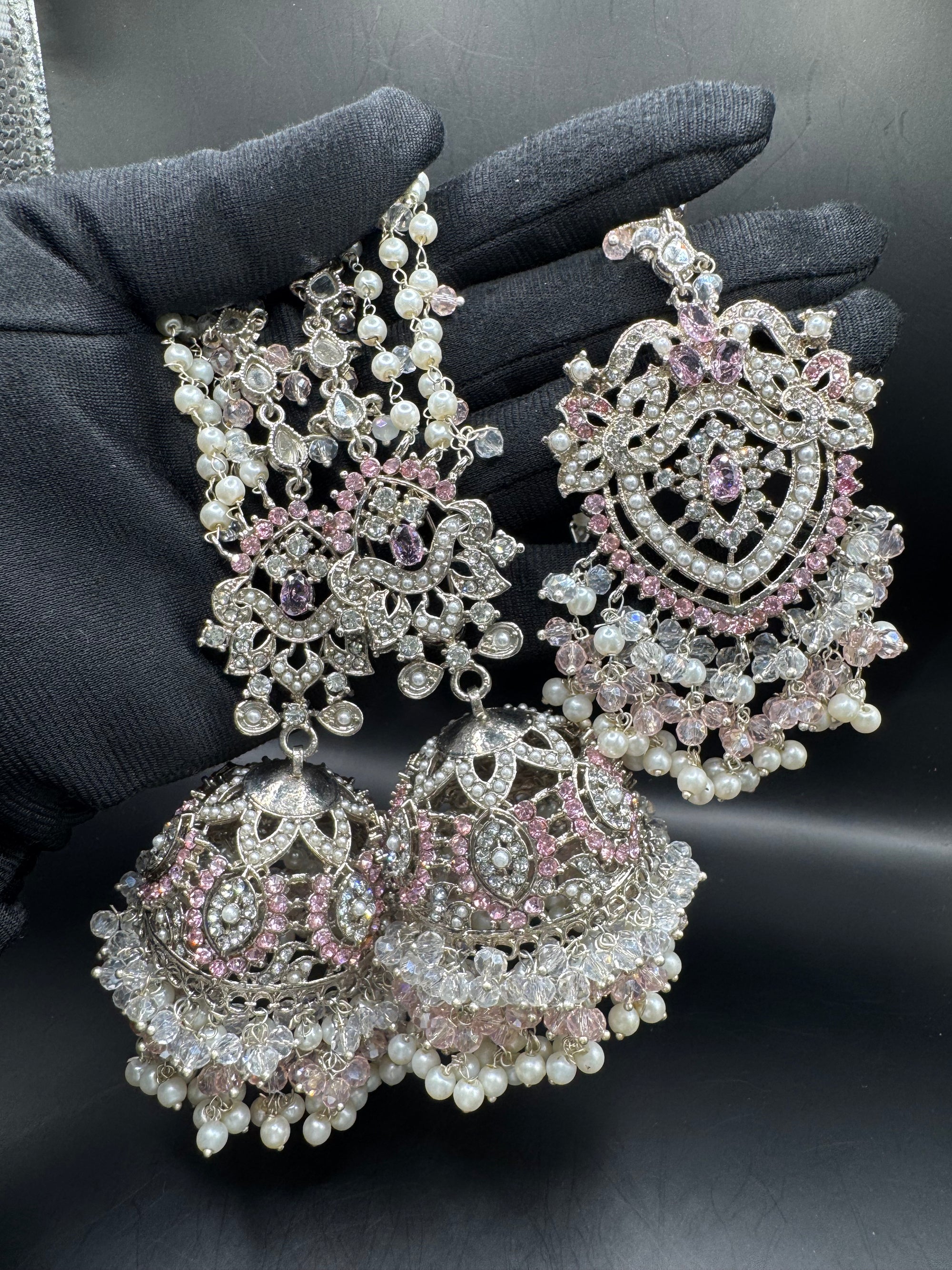 JHUMKA WITH TIKKA SILVER