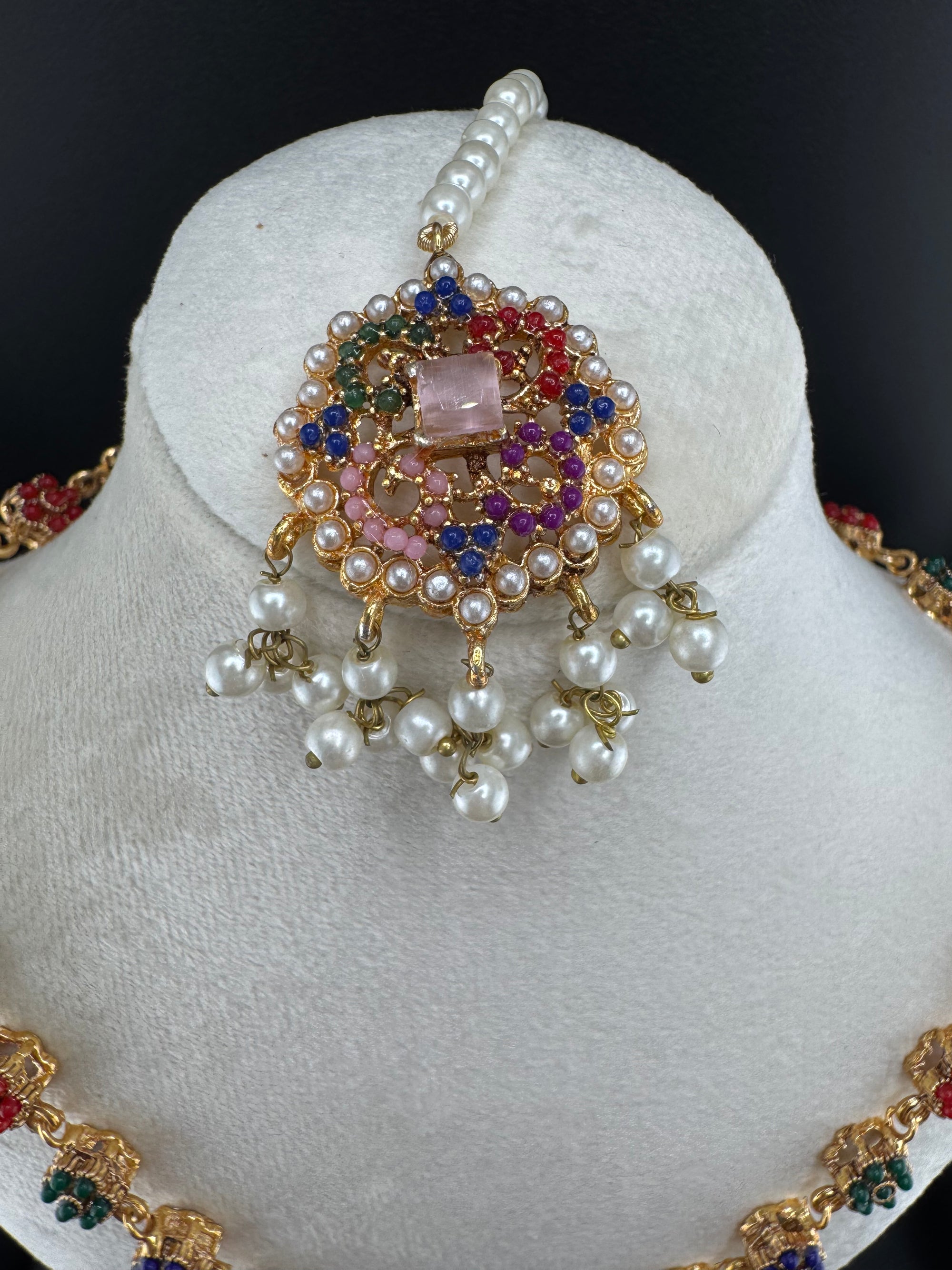 Navratna necklace set