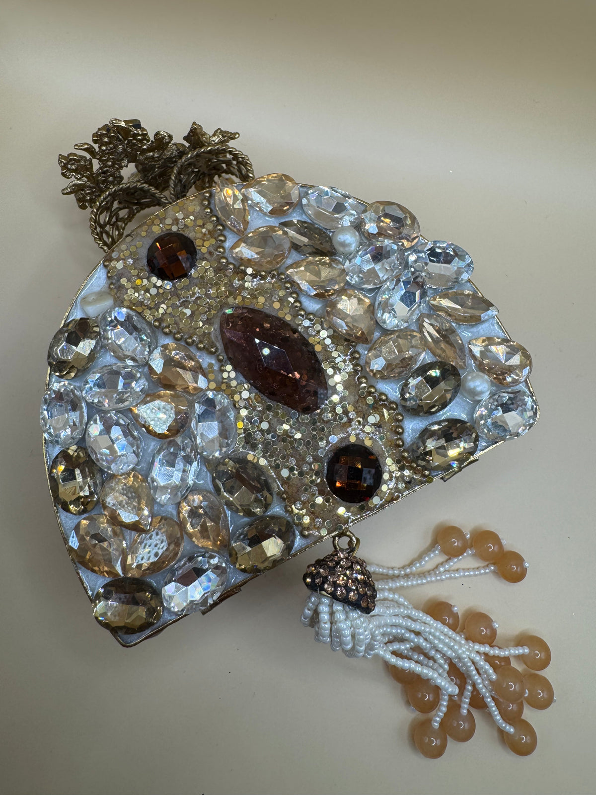 copper gold clutch