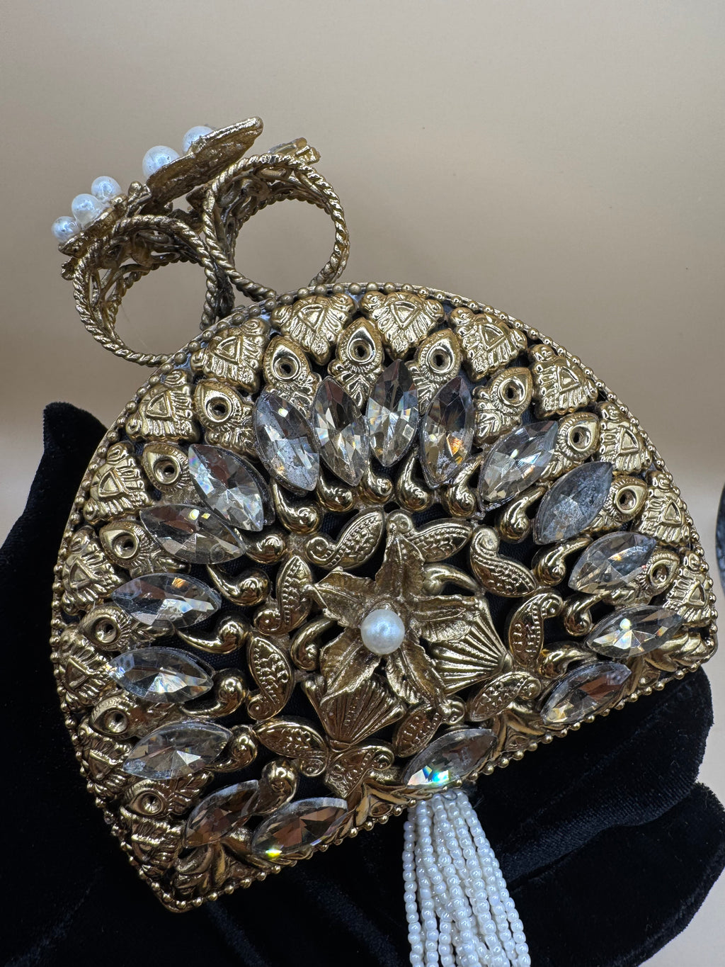 copper gold clutch