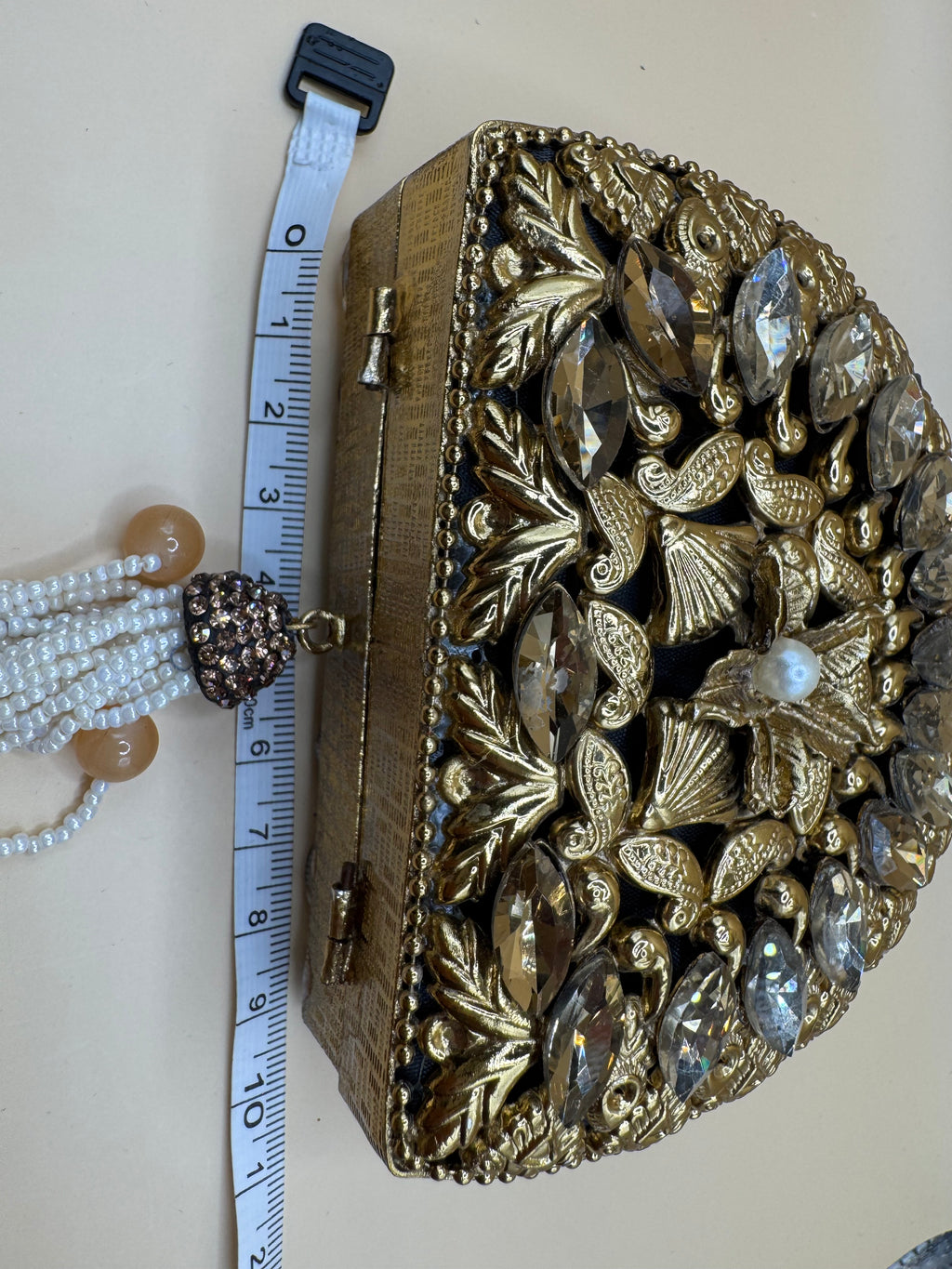 copper gold clutch