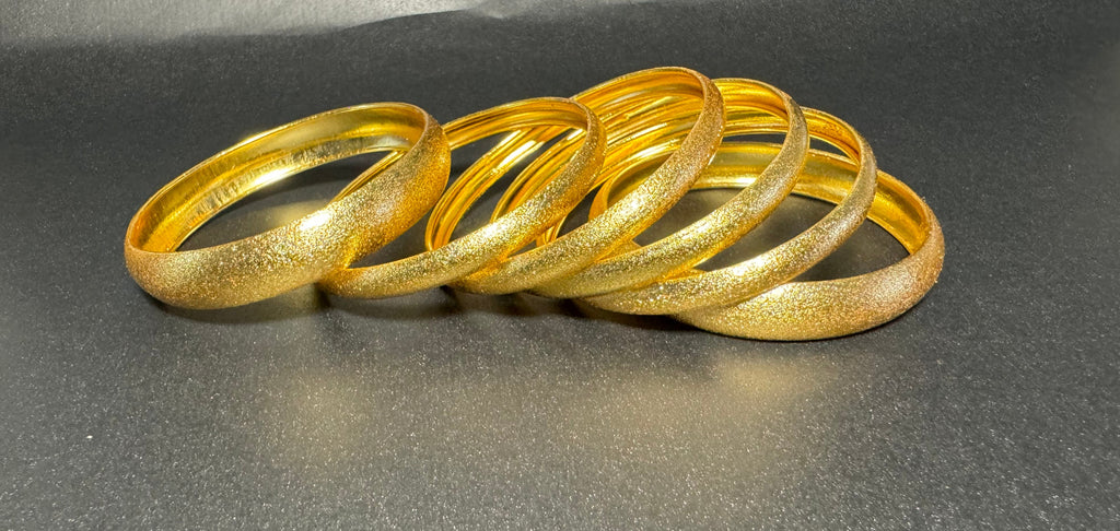 Plain Golden Bangles Set