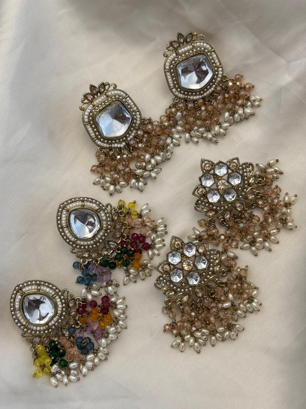 Crystal Chand Earrings