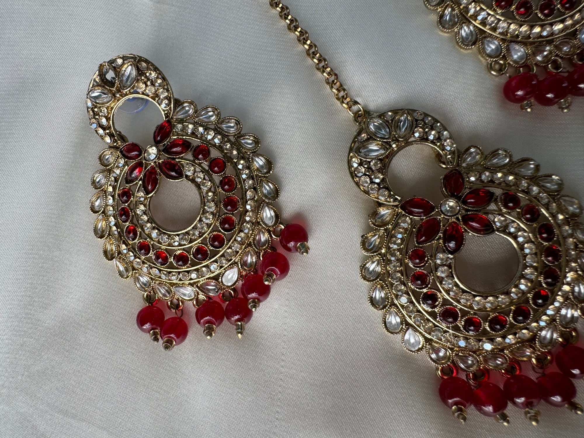 Earrings with Tikka Set