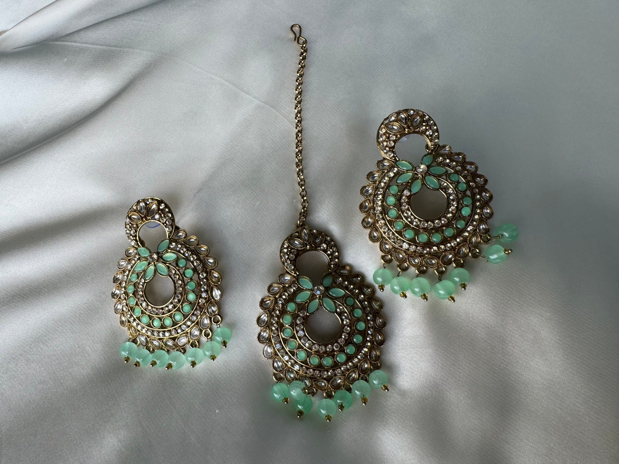 Earrings with Tikka Set