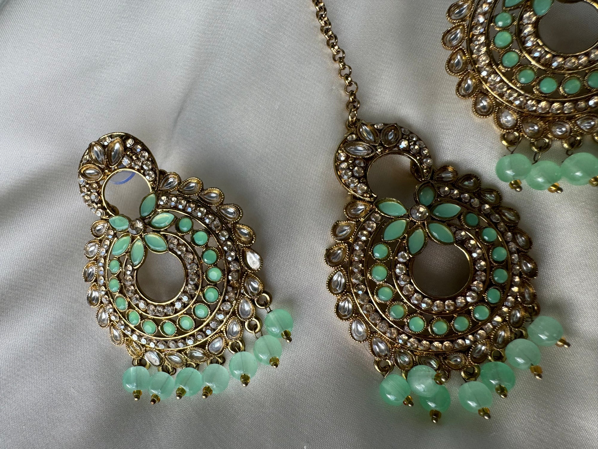 Earrings with Tikka Set