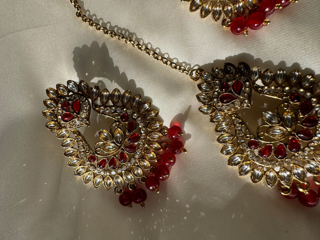 Chand bali earings with tikka