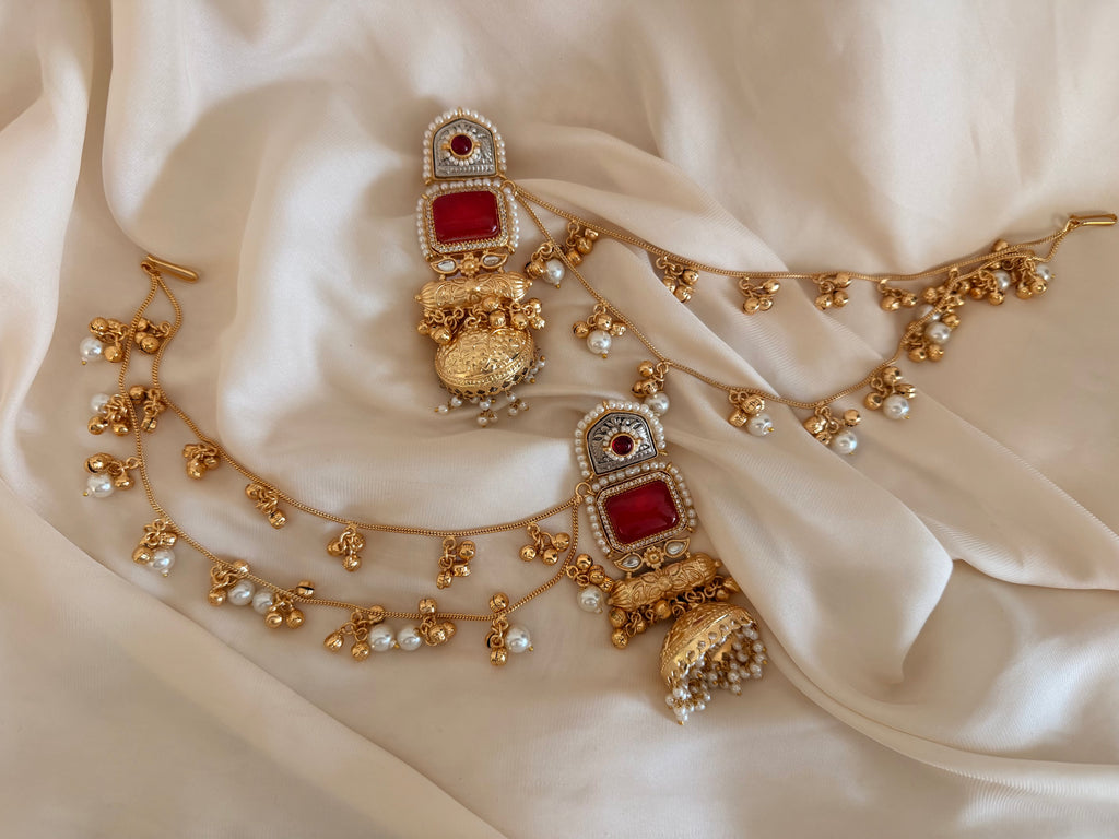 Kashmiri earrings with sahara,