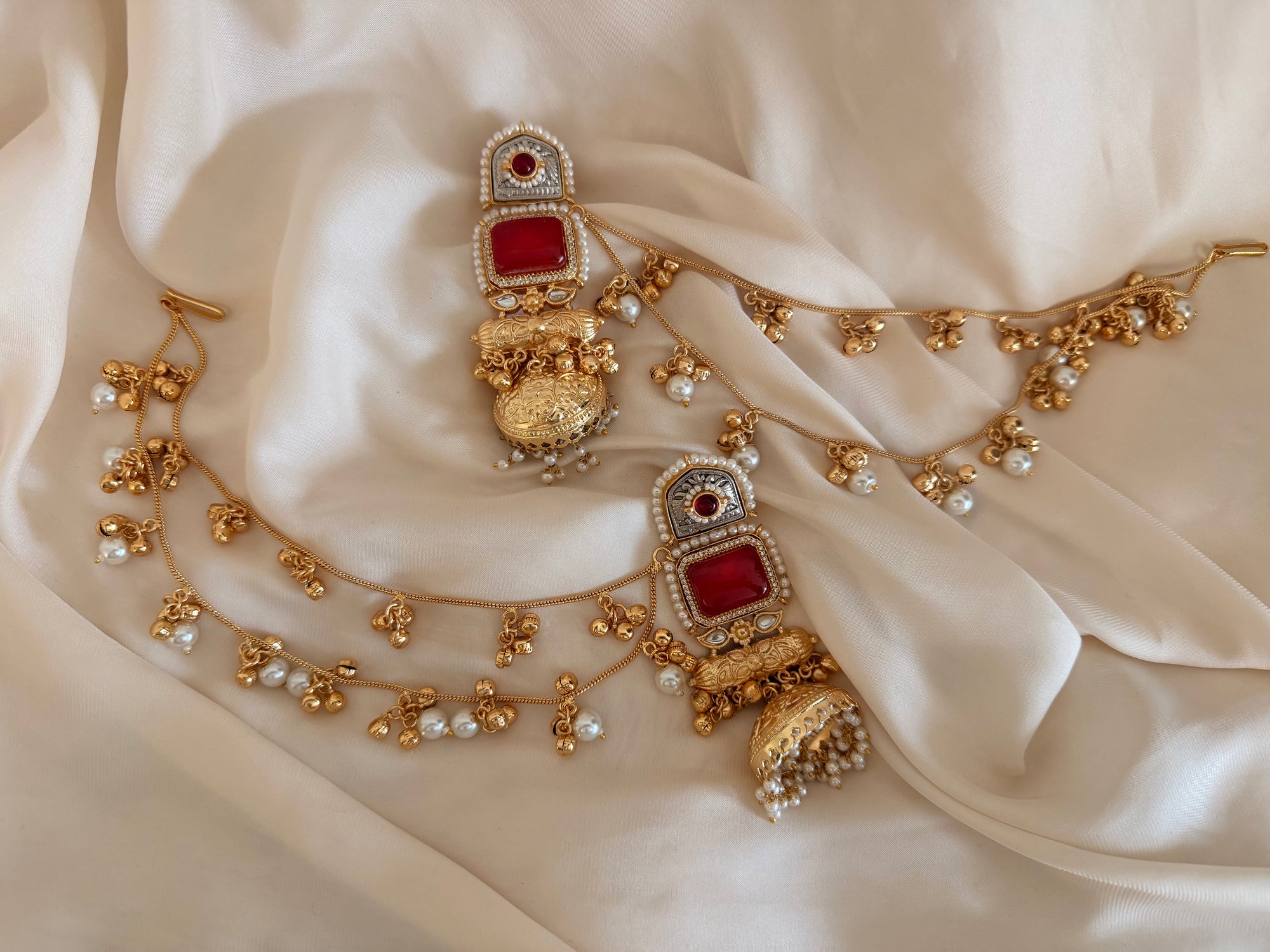 Kashmiri earrings with sahara,