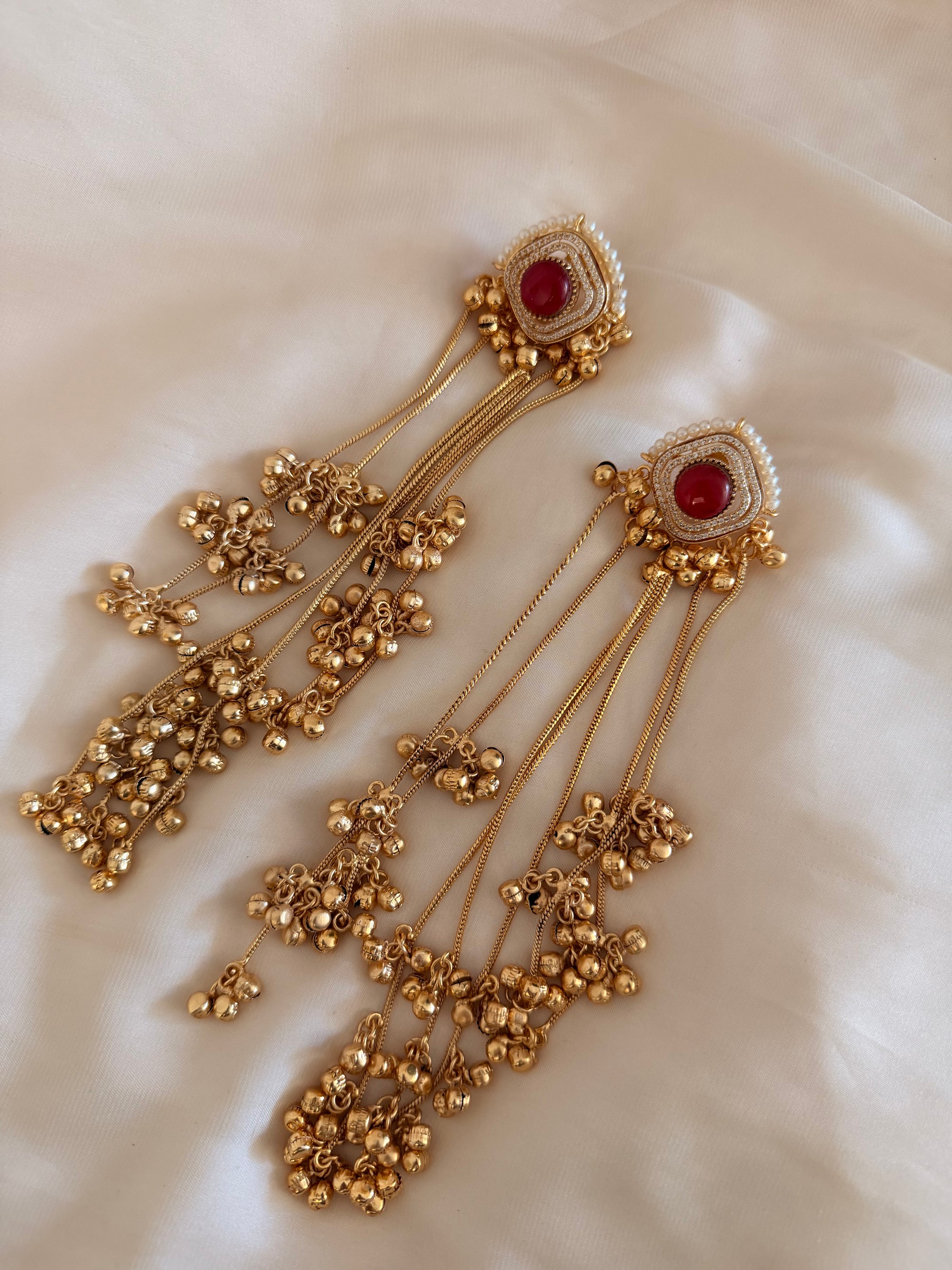 Kashmiri Long Drop Ghungroo Earring
