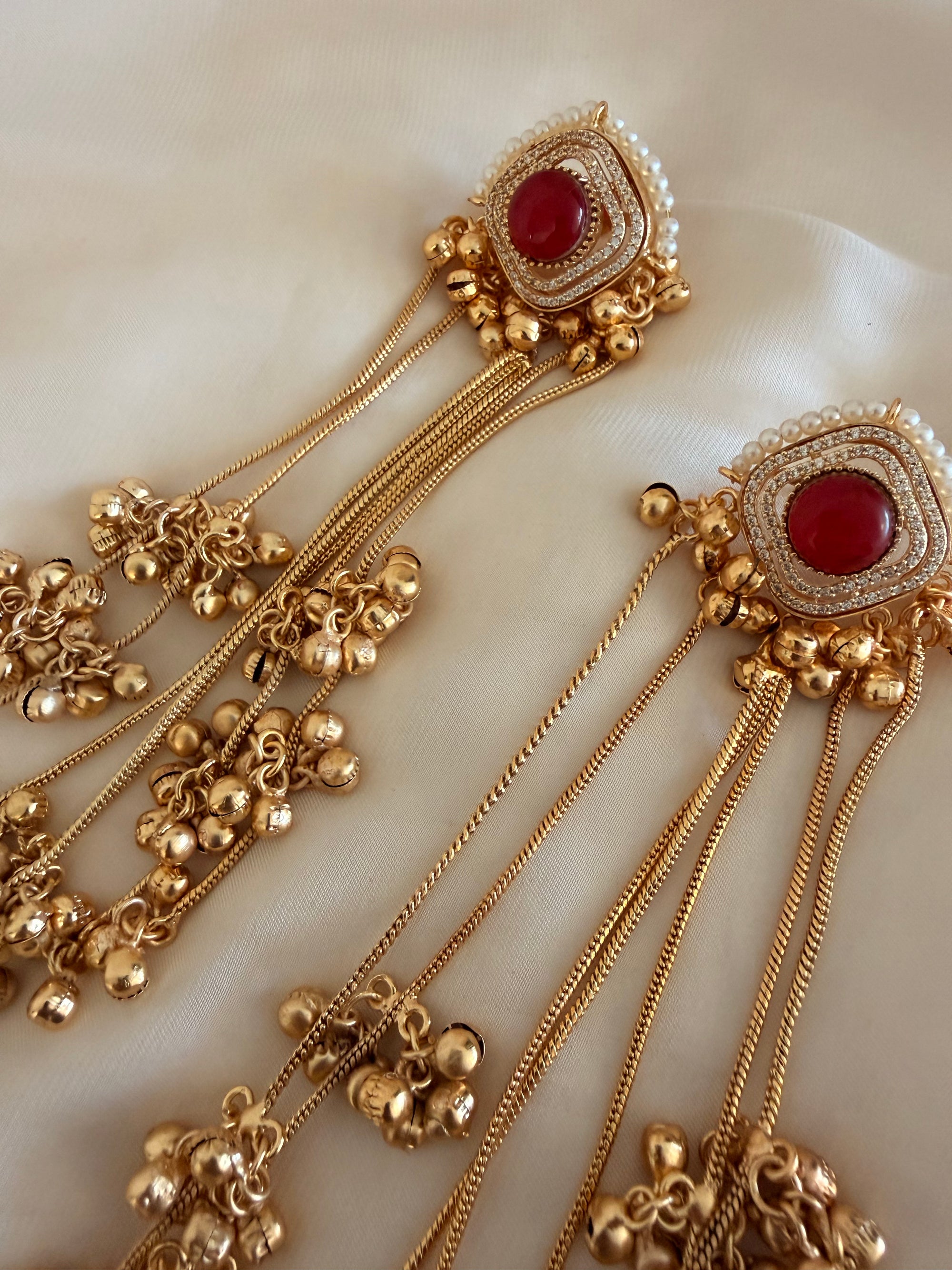 Kashmiri Long Drop Ghungroo Earring