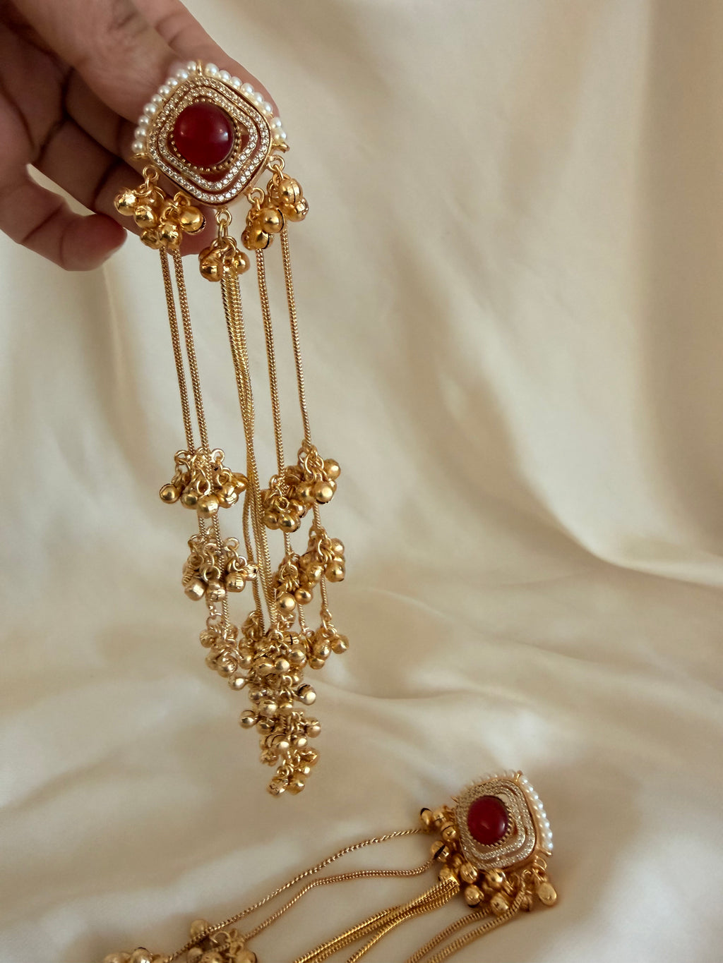Kashmiri Long Drop Ghungroo Earring