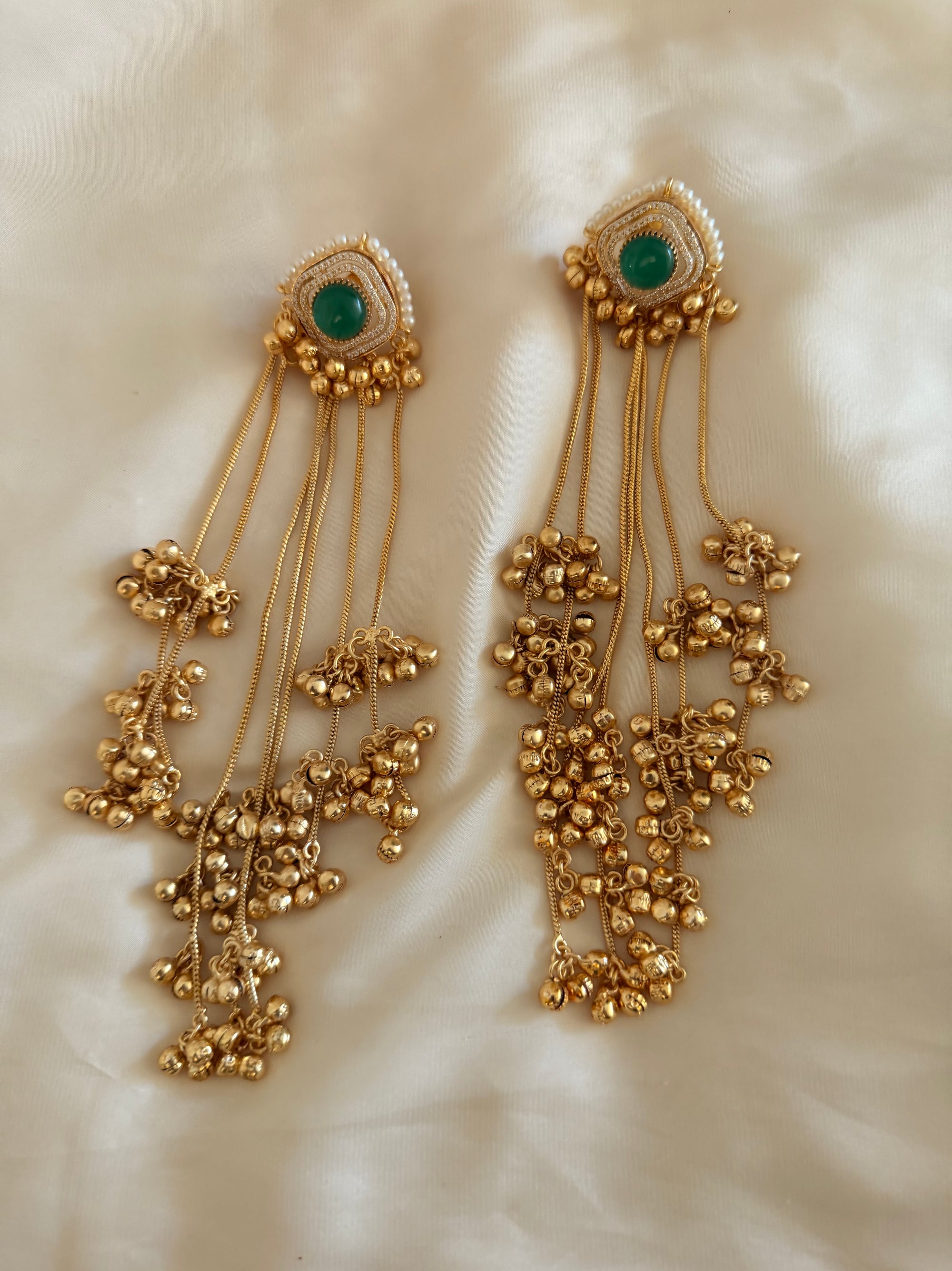 Kashmiri Long Drop Ghungroo Earring