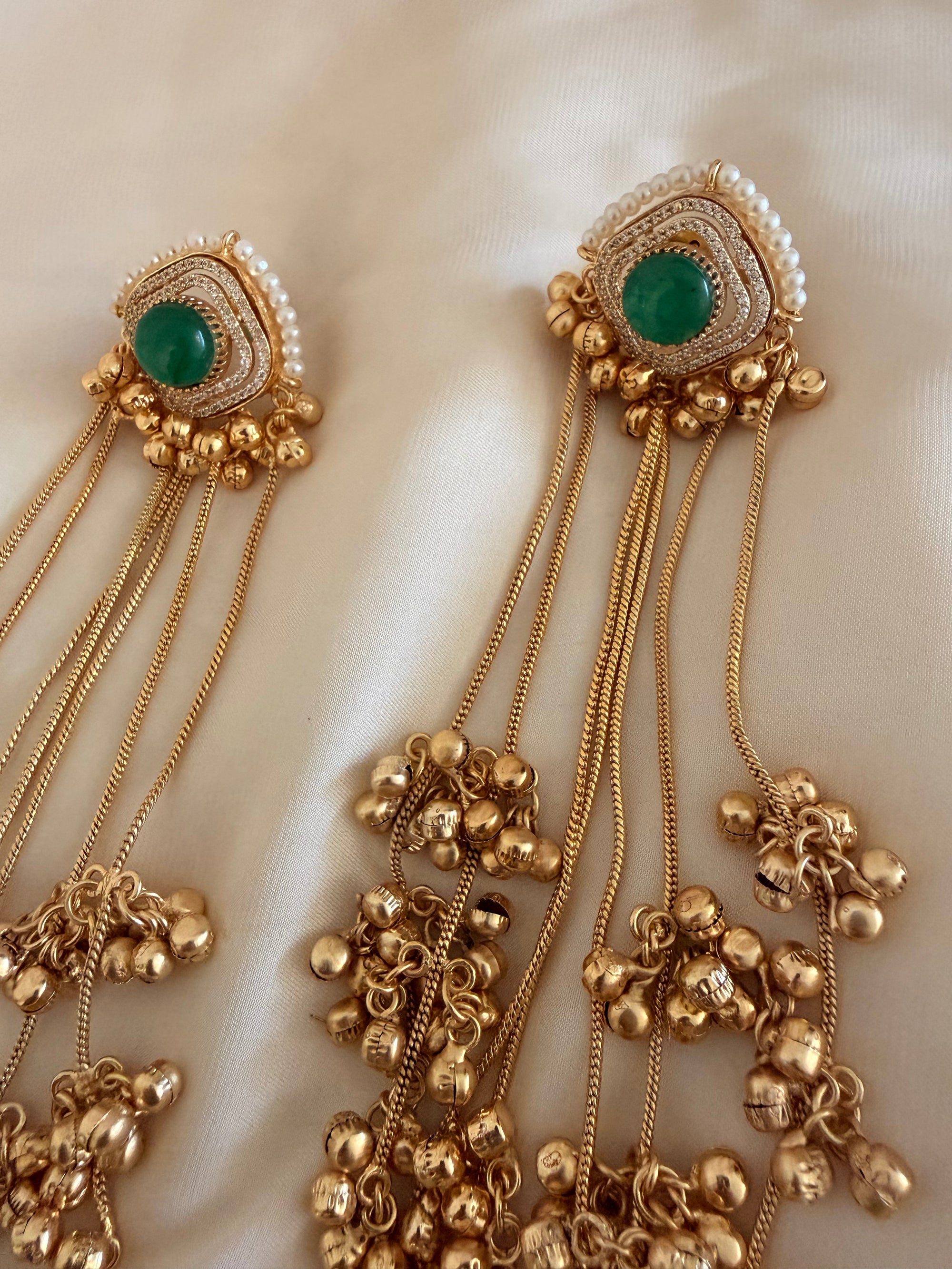 Kashmiri Long Drop Ghungroo Earring