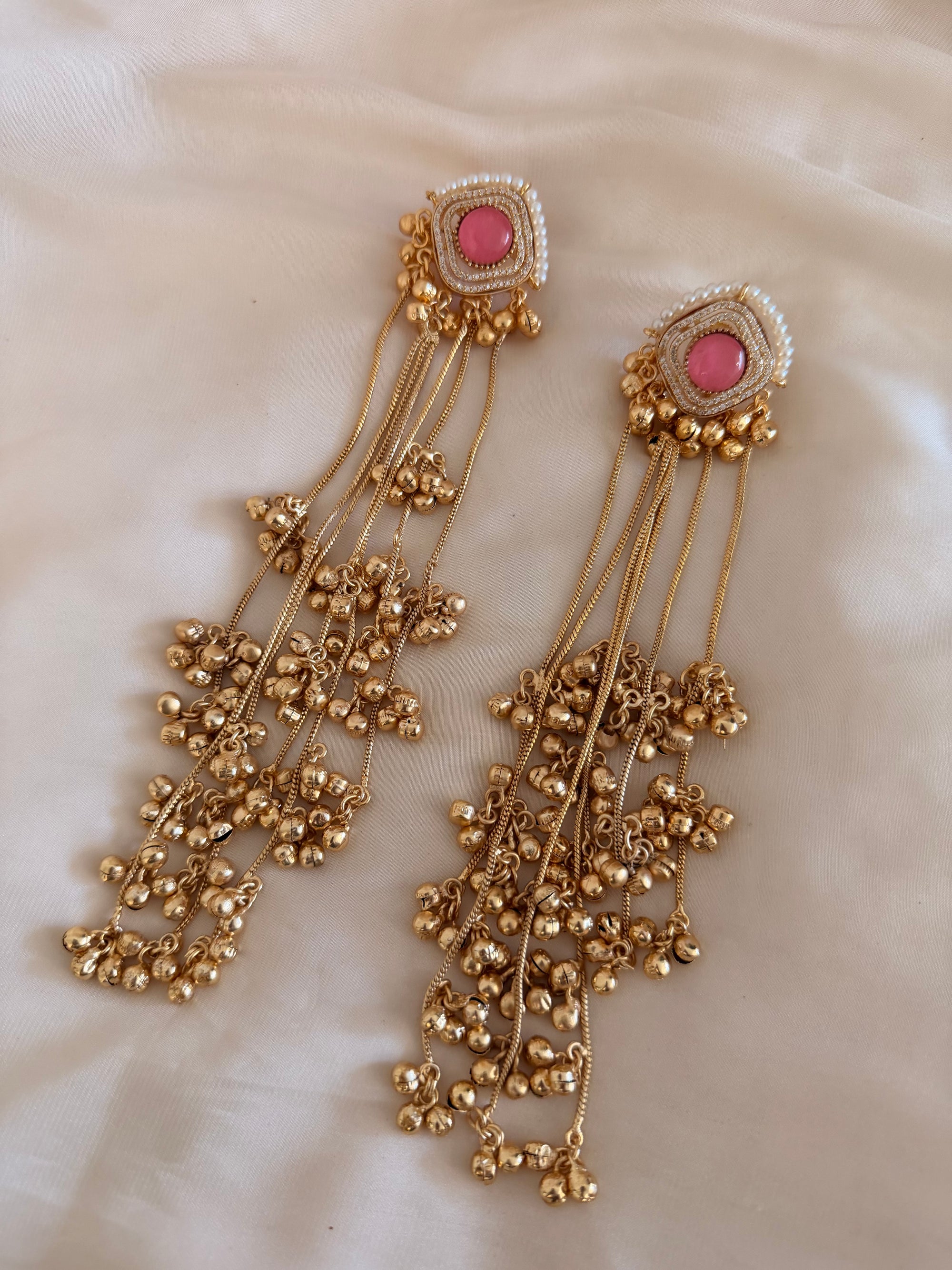 Kashmiri Long Drop Ghungroo Earring