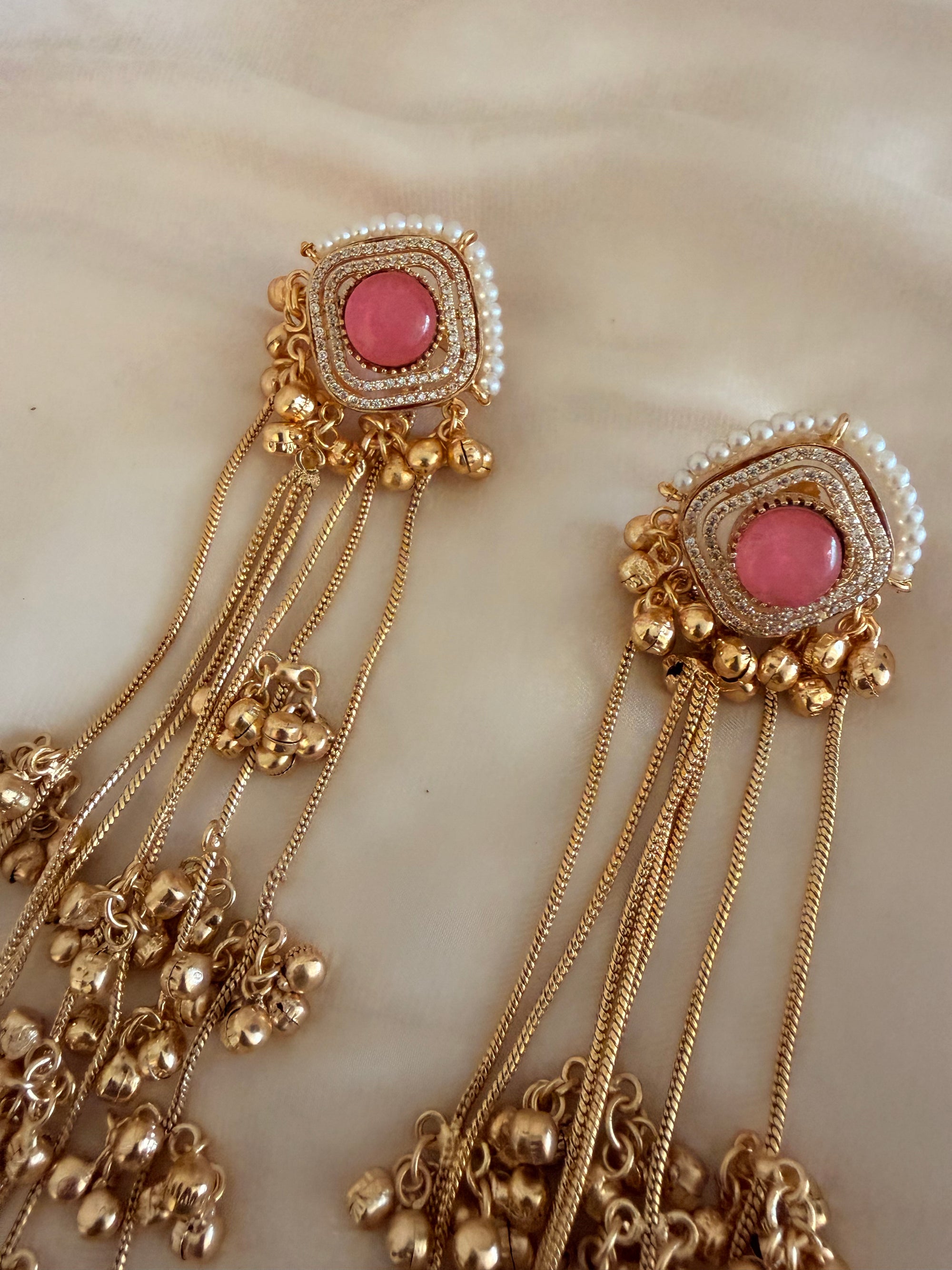 Kashmiri Long Drop Ghungroo Earring