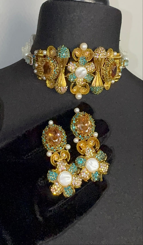 COPPER GOLD CHOKER