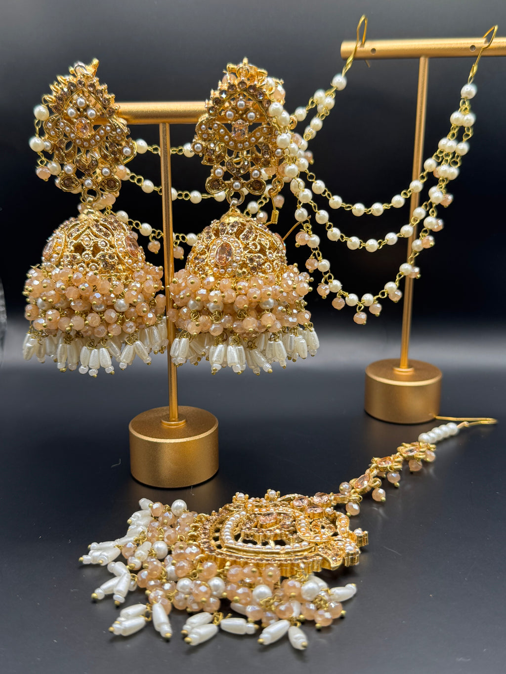 Multicolor Jhumka with Tikka
