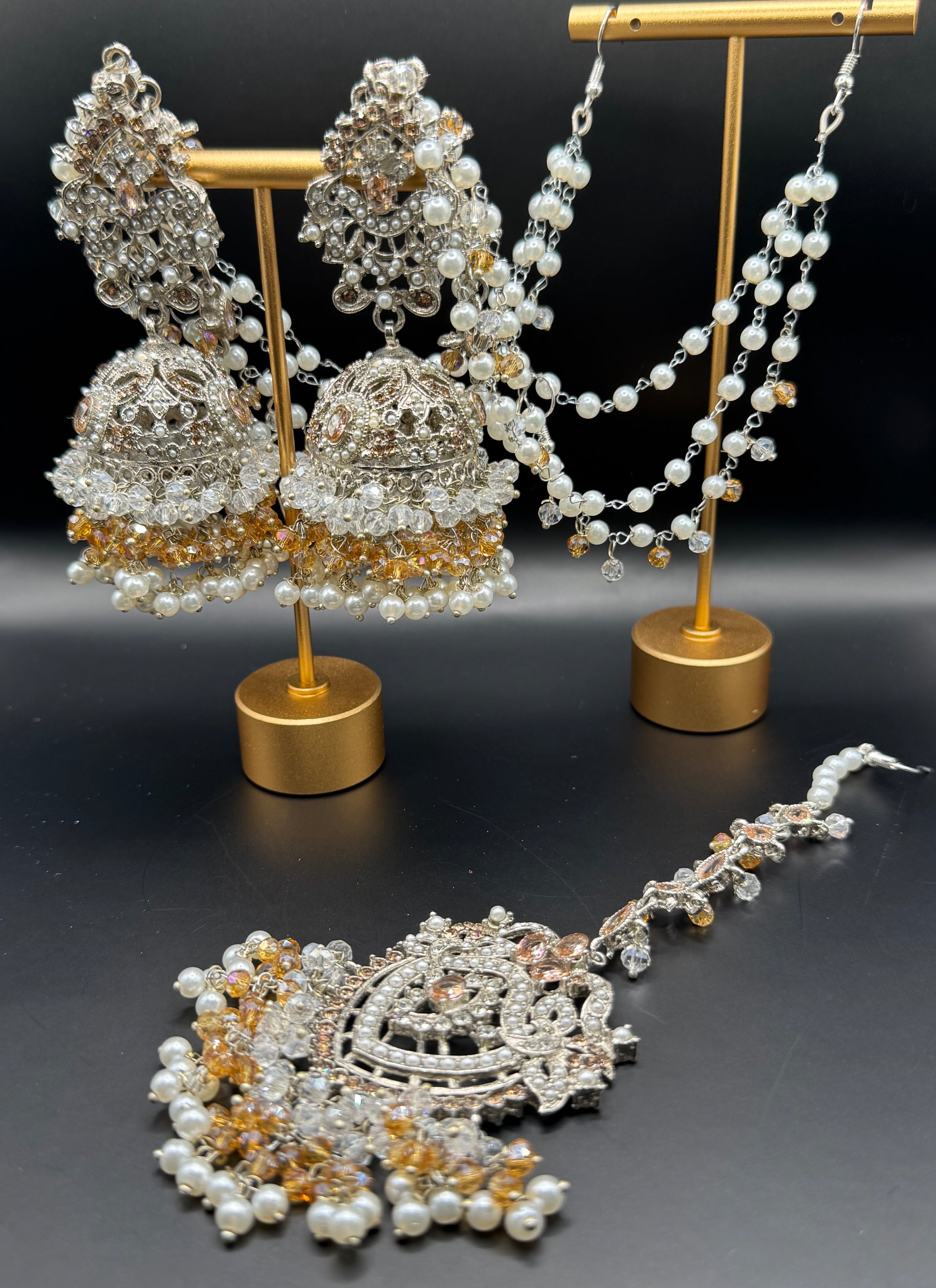 JHUMKA WITH TIKKA SILVER