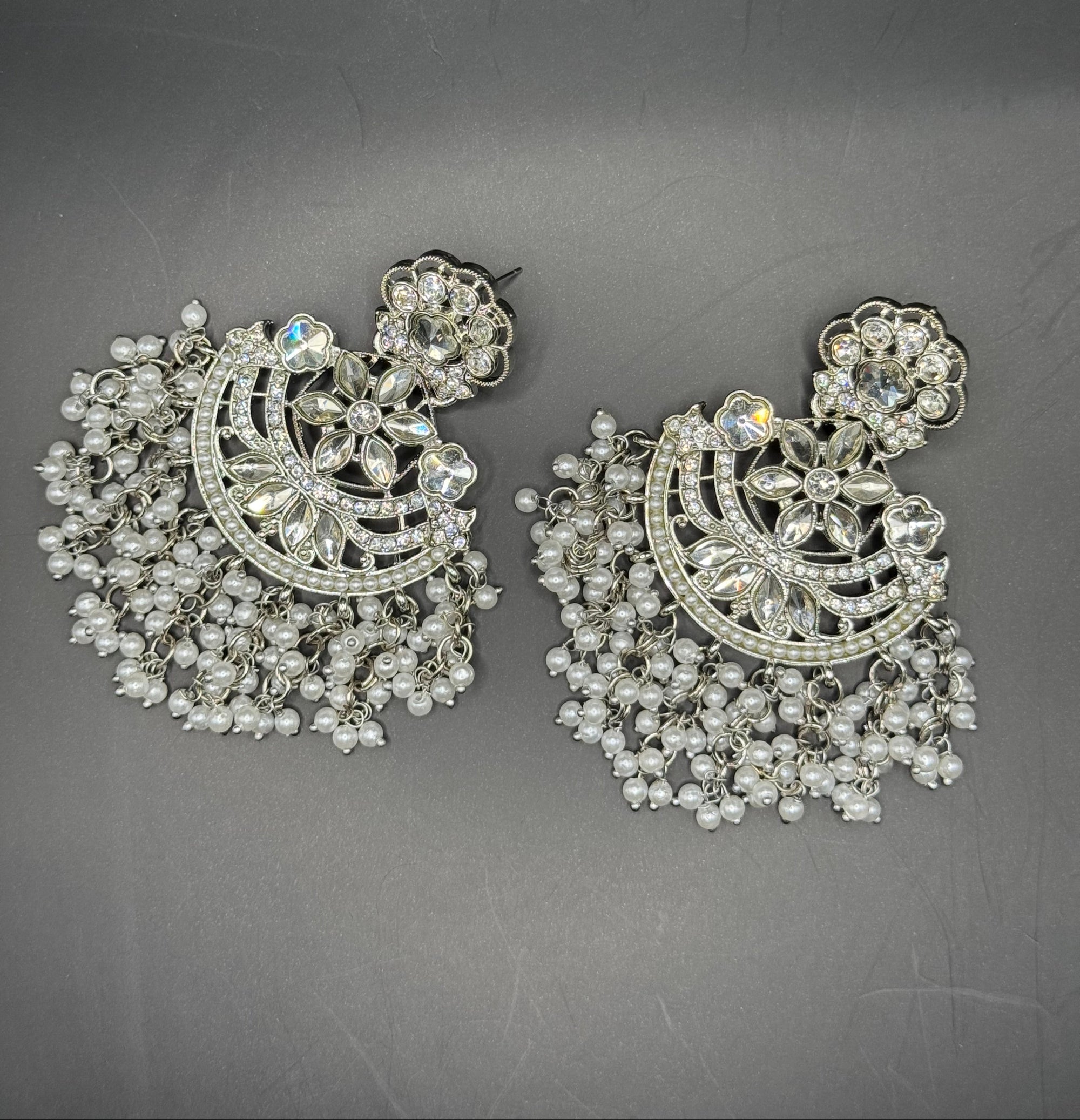 Silver Chandbali Earrings