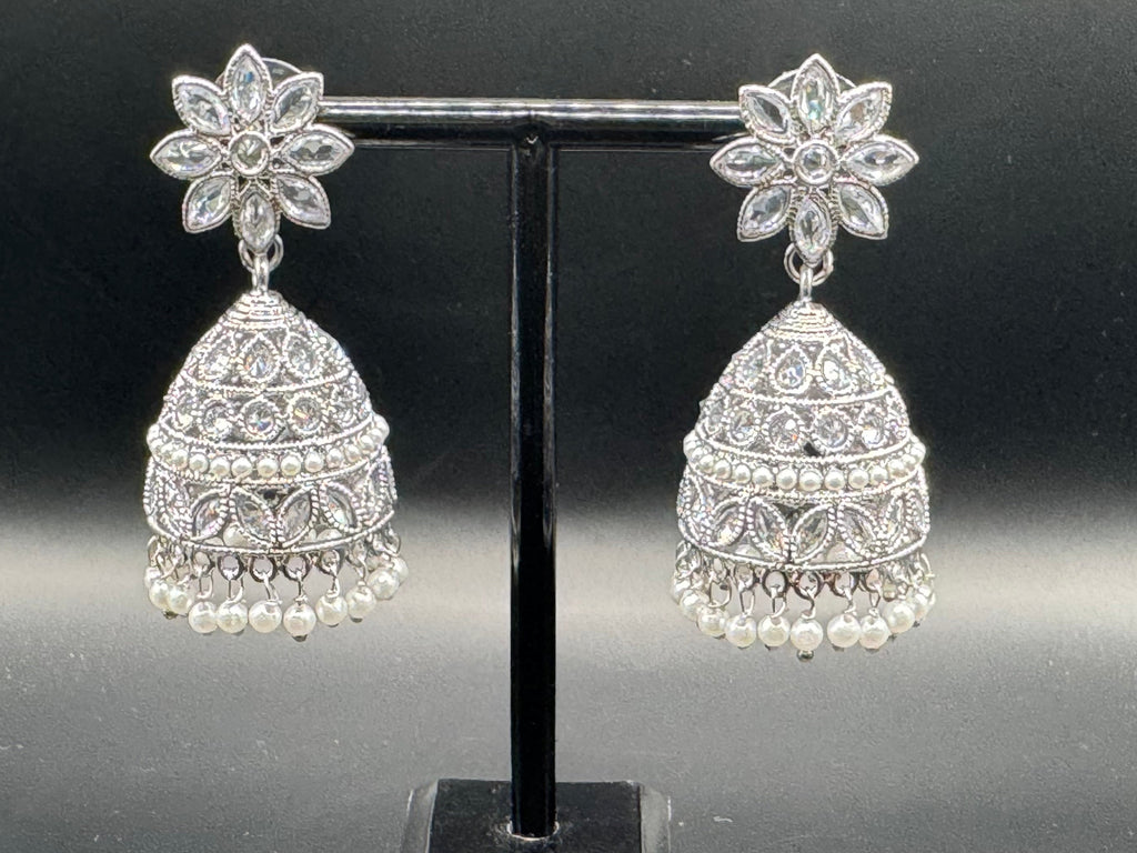 Flower Zircone Jhumka
