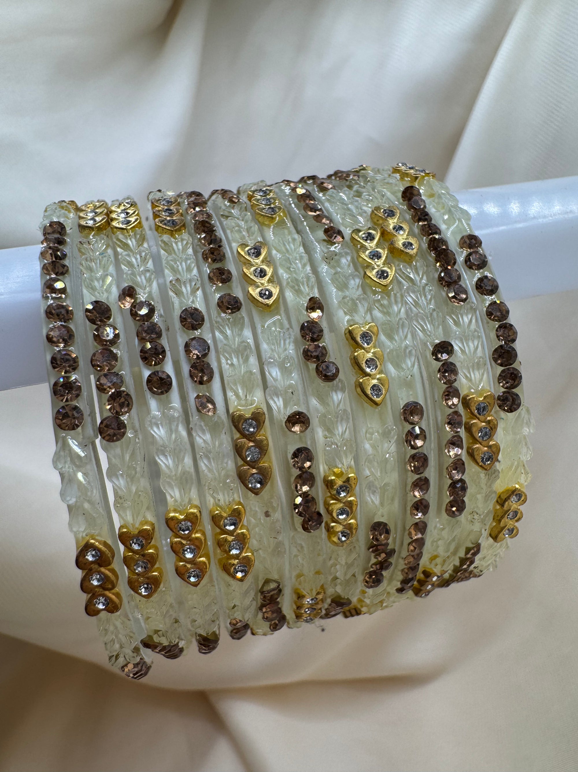 RAINDROP BANGLES GOLDEN HEARTS