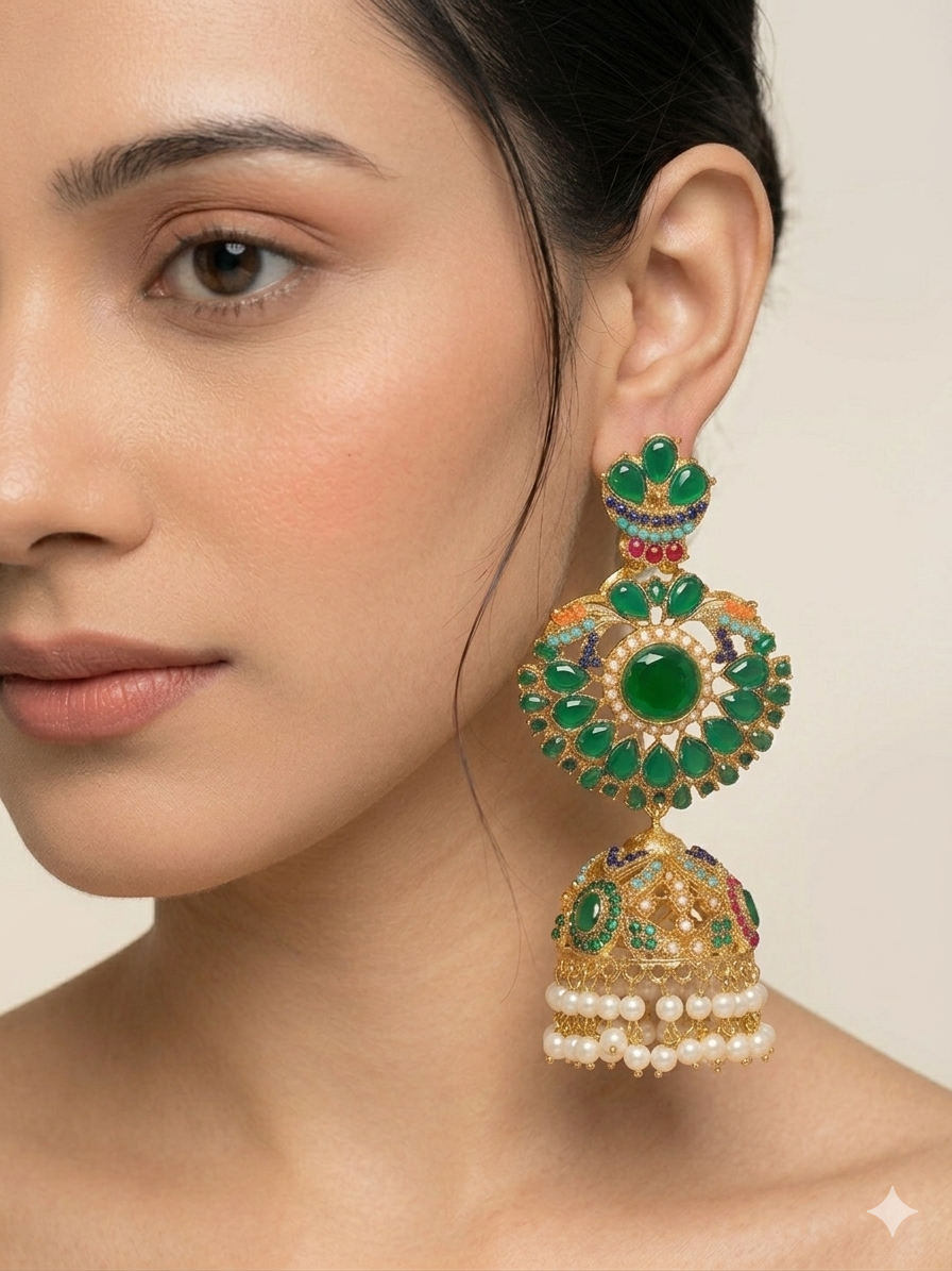 Nauratan / Navratna Jhumka