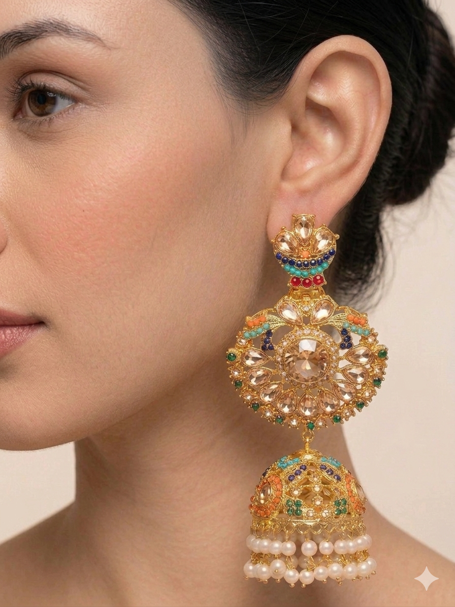 Nauratan / Navratna Jhumka