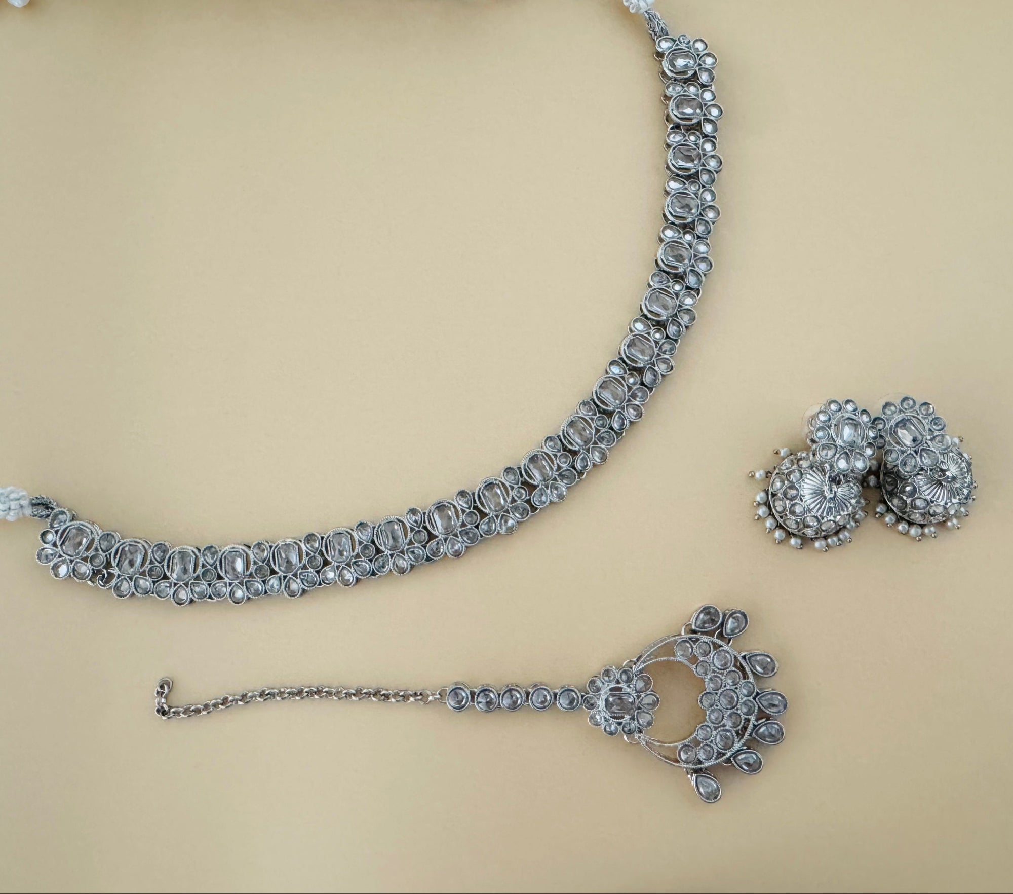 Reverse AD Stone Set in Silver