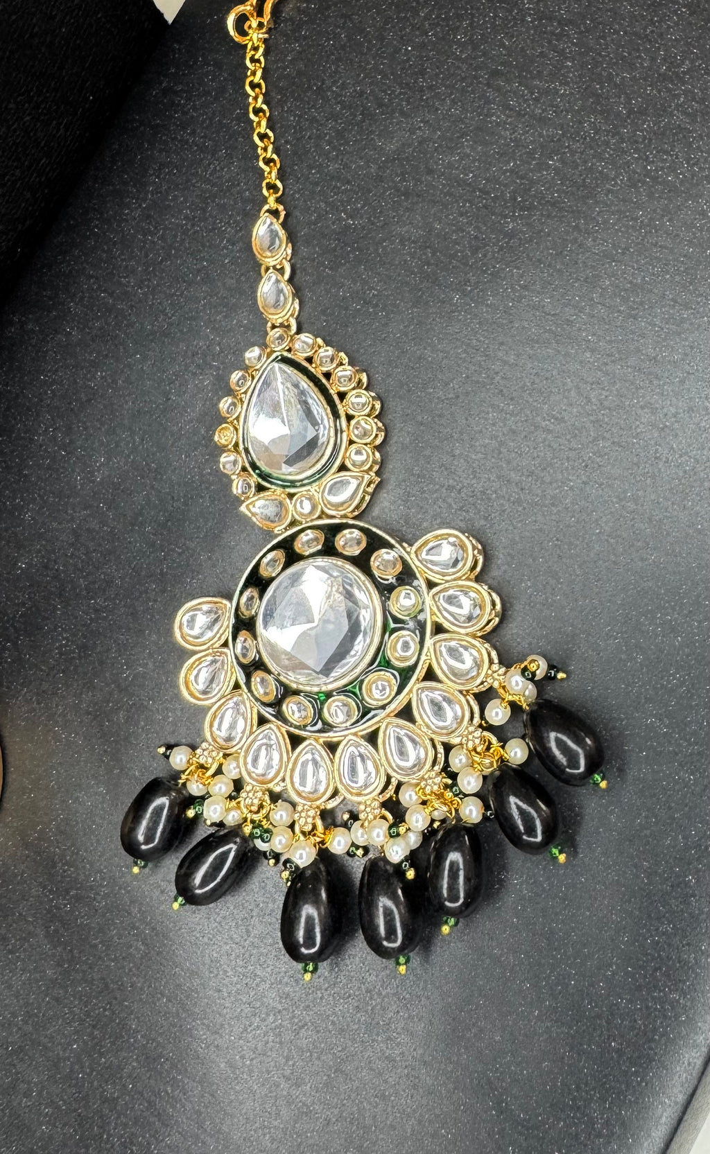 KUNDEN CHOKER SET BLACK BEADS