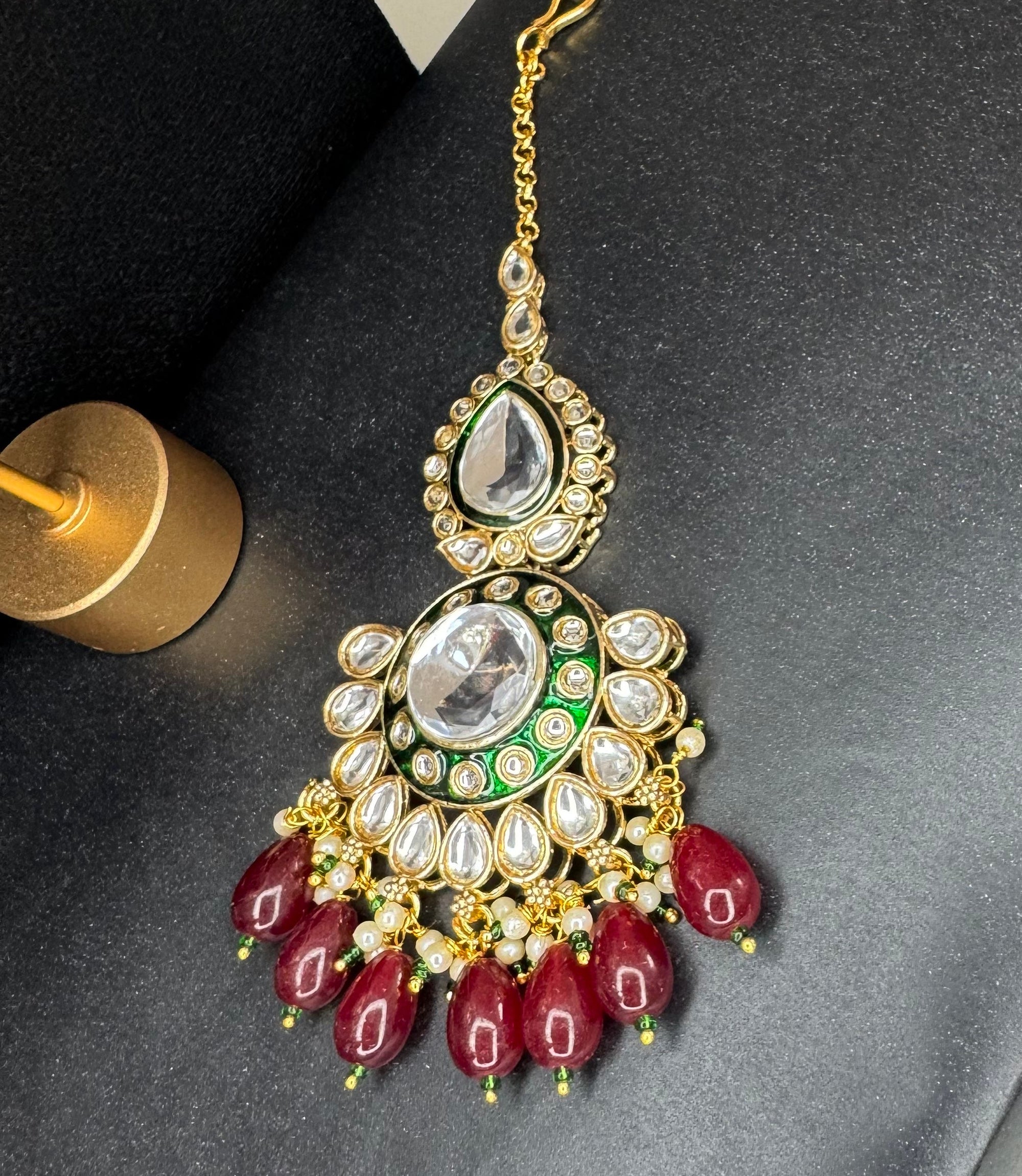 KUNDEN CHOKER SET Burgundy BEADS