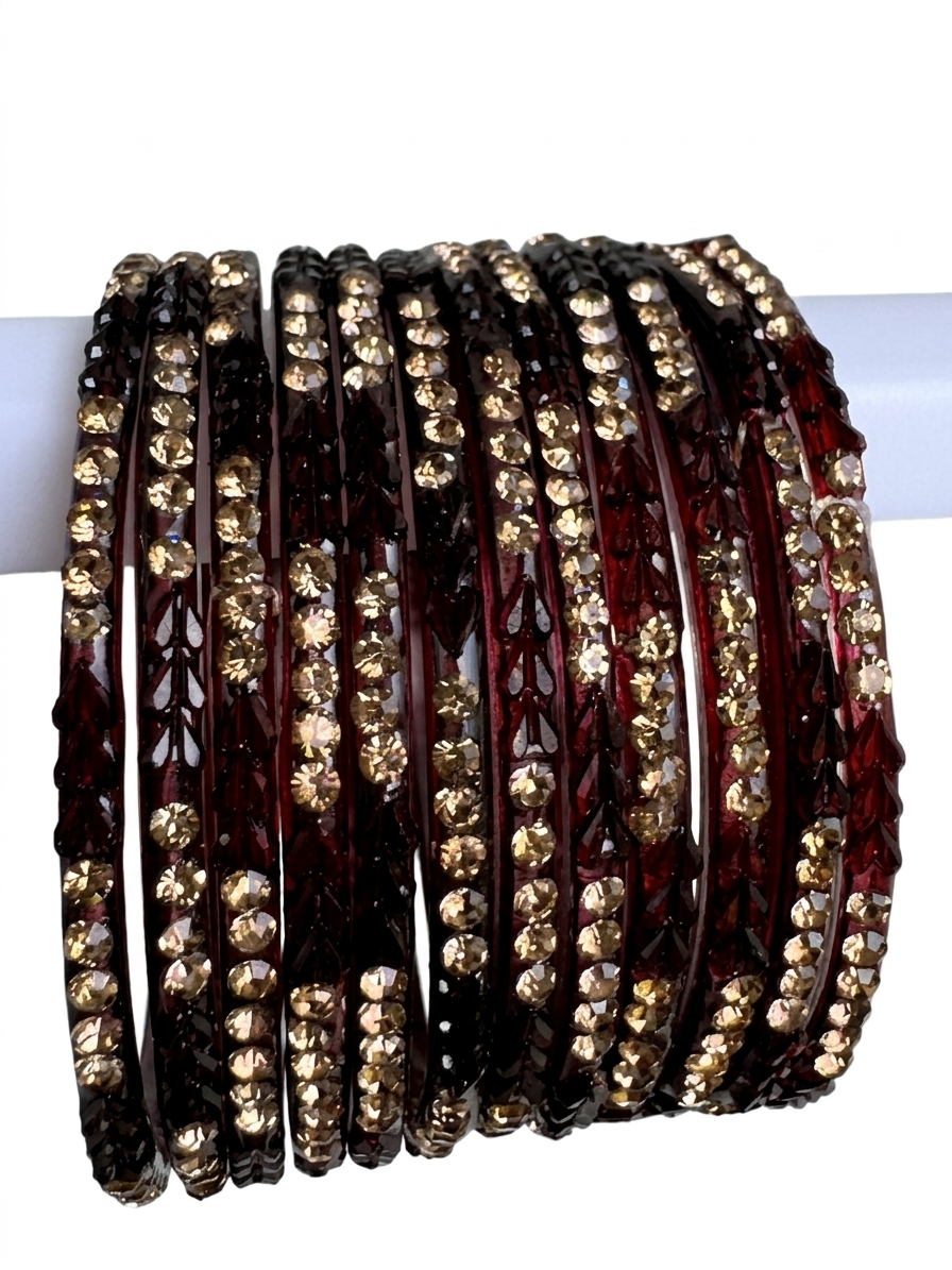 RAIN DROP GLASS BANGLES HEART