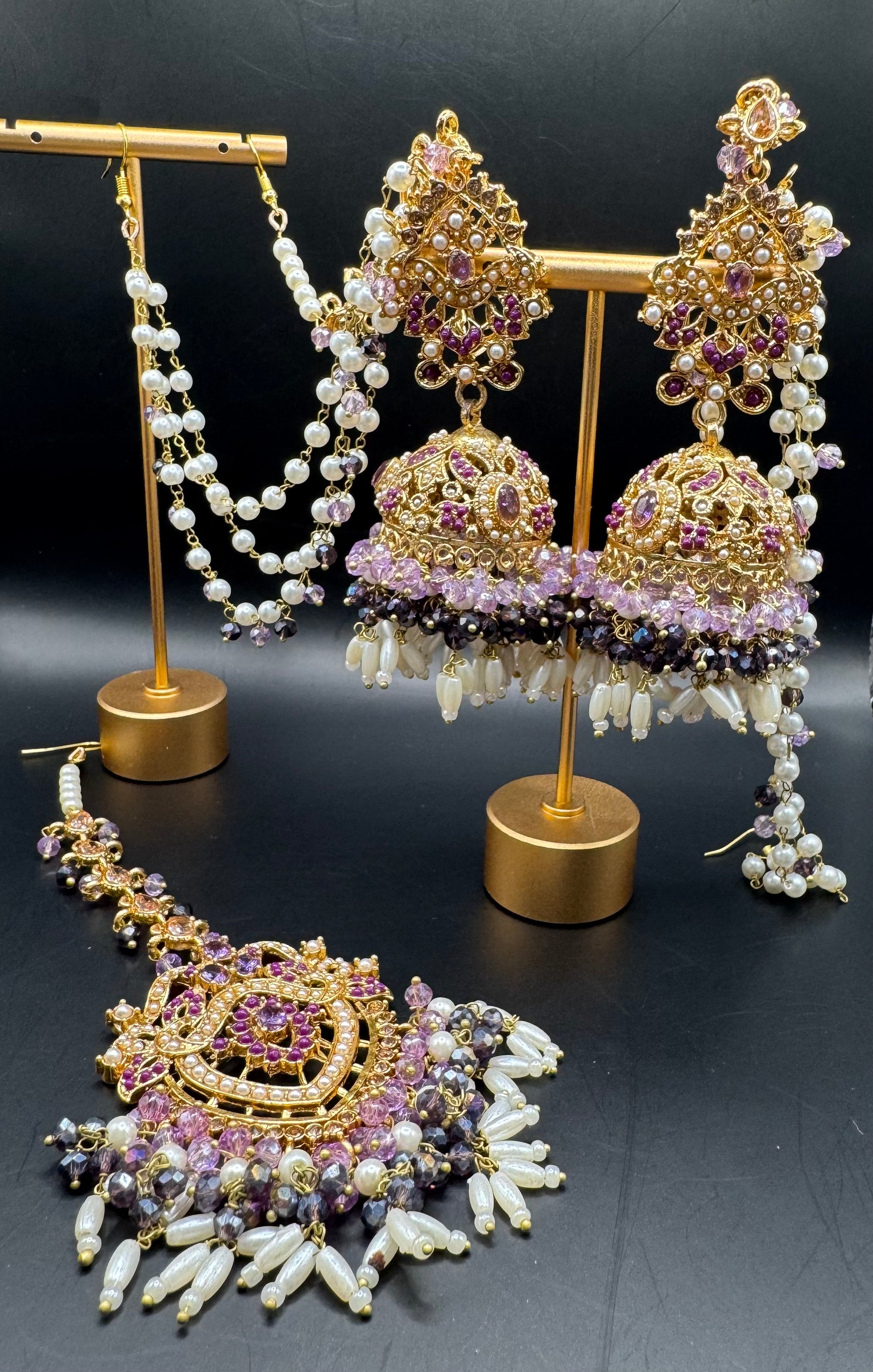 Multicolor Jhumka with Tikka