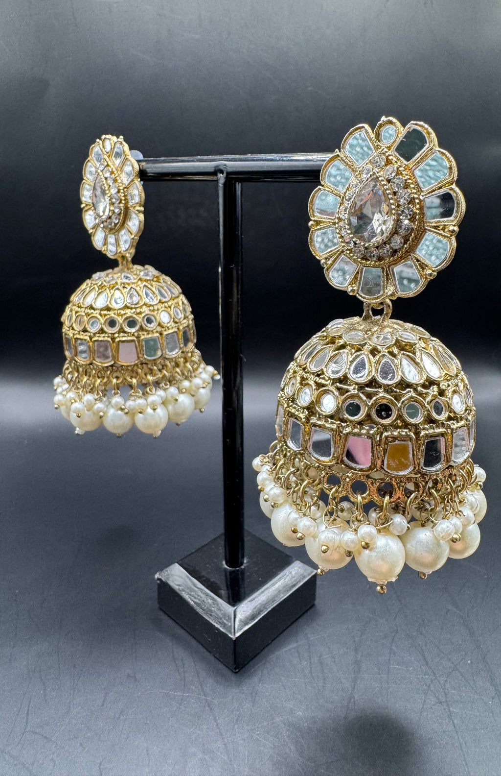JHUMKA WITH TIKKA SET COPPERGOLD