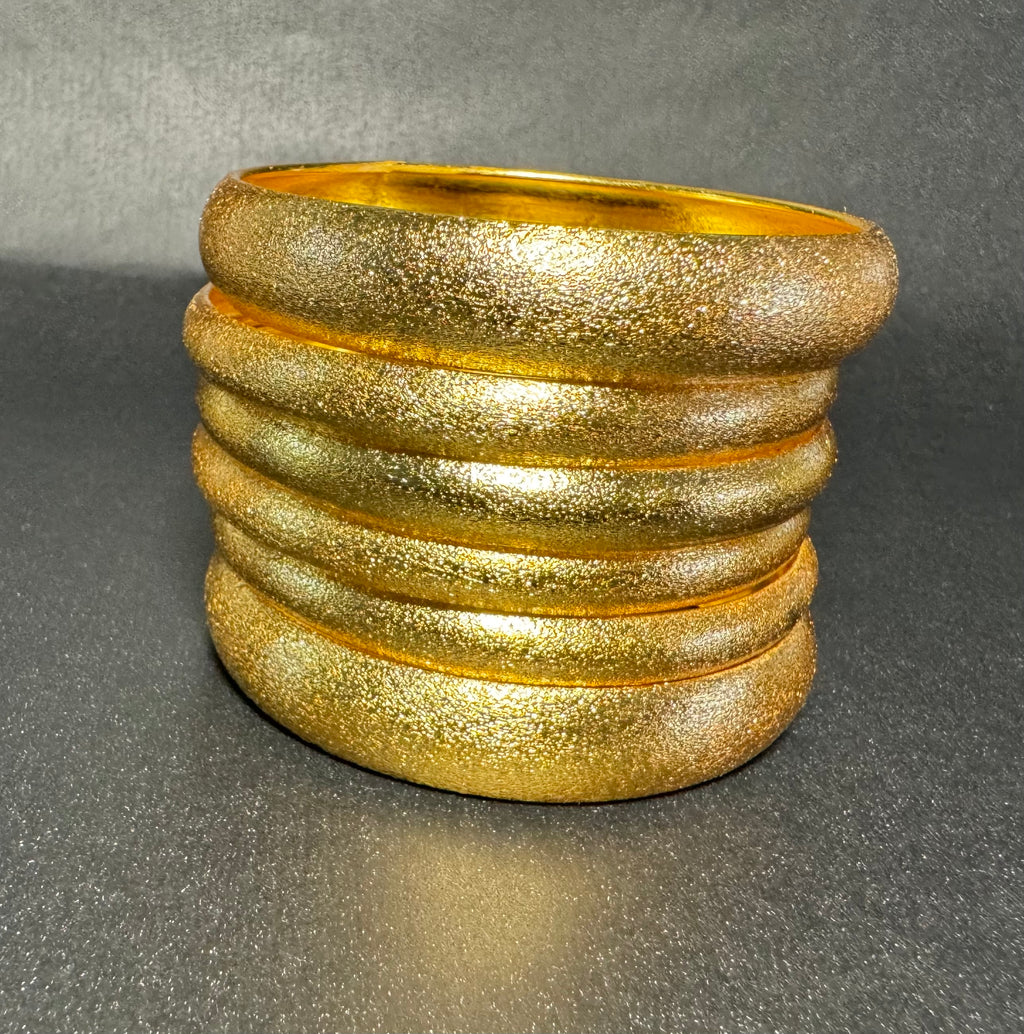 Plain Golden Bangles Set