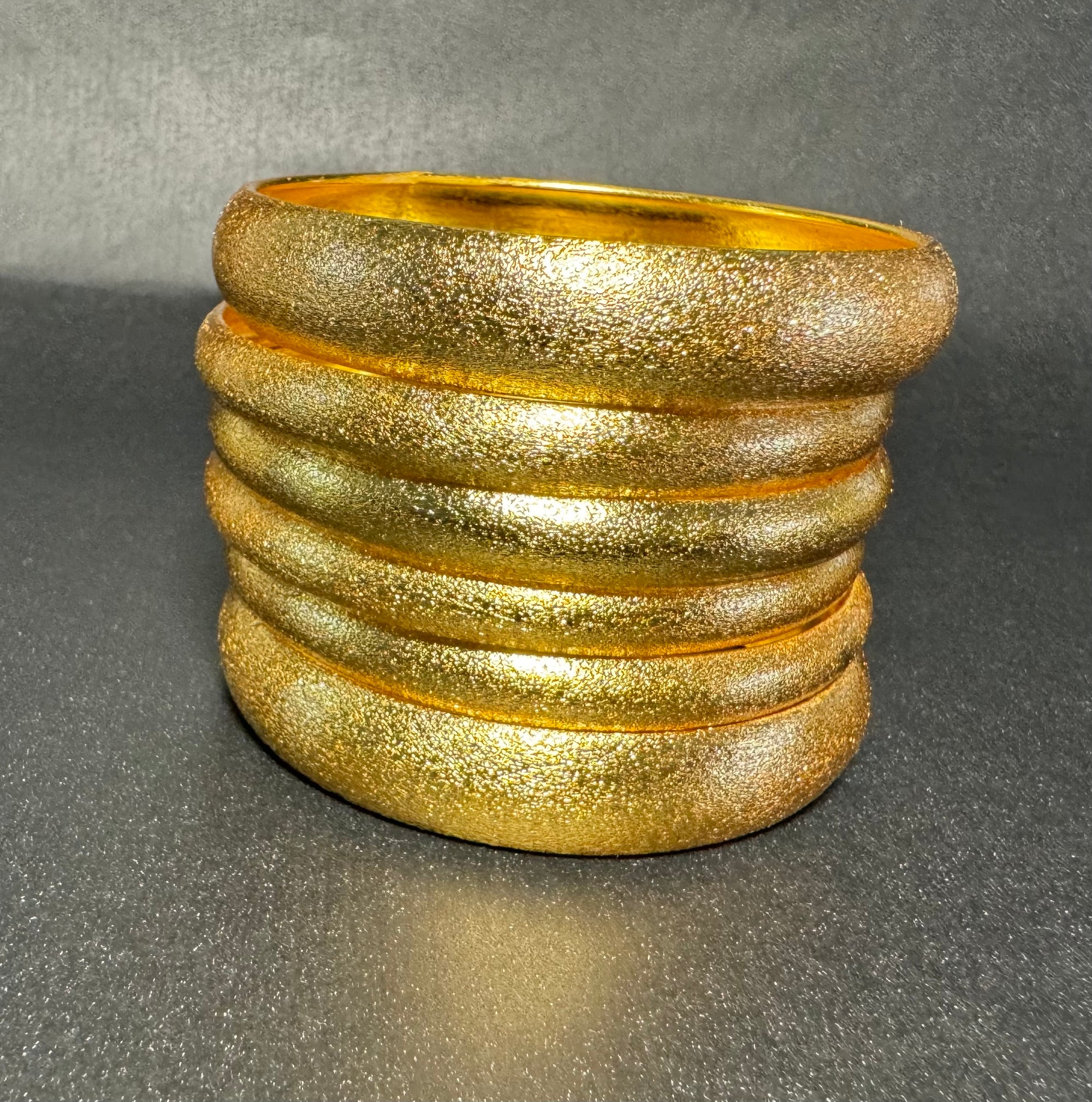 Plain Golden Bangles Set