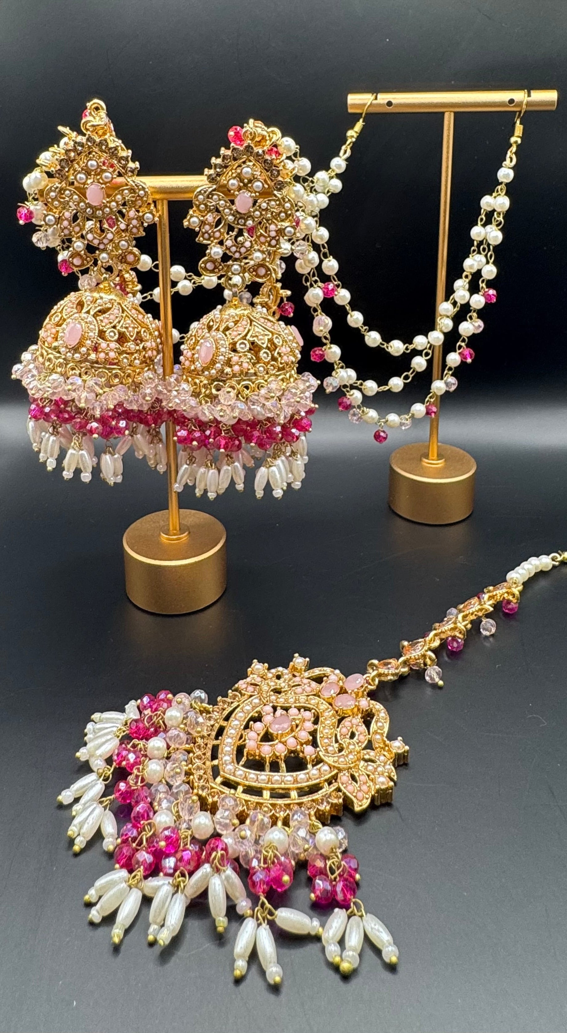 Multicolor Jhumka with Tikka