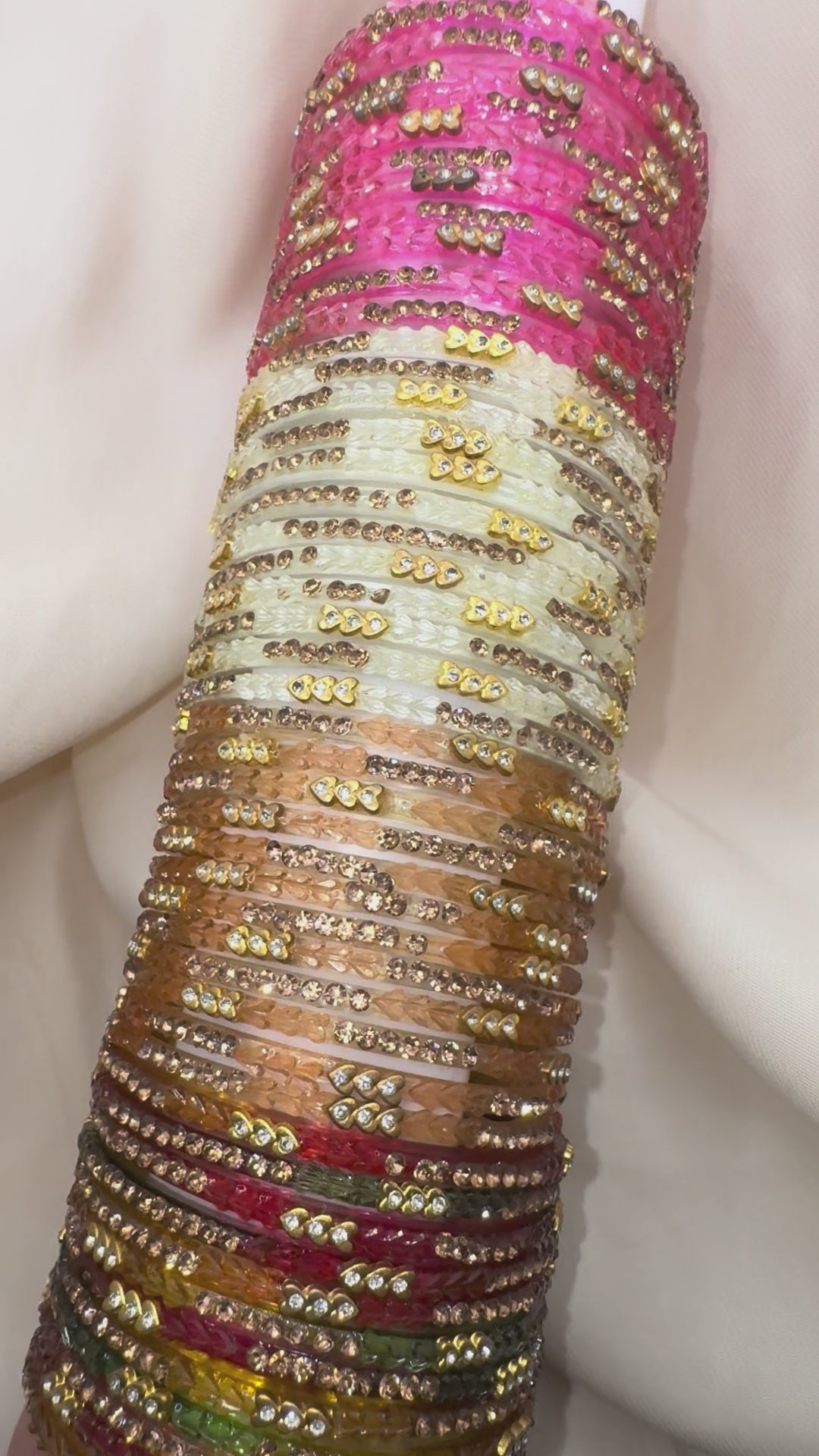 RAINDROP BANGLES GOLDEN HEARTS