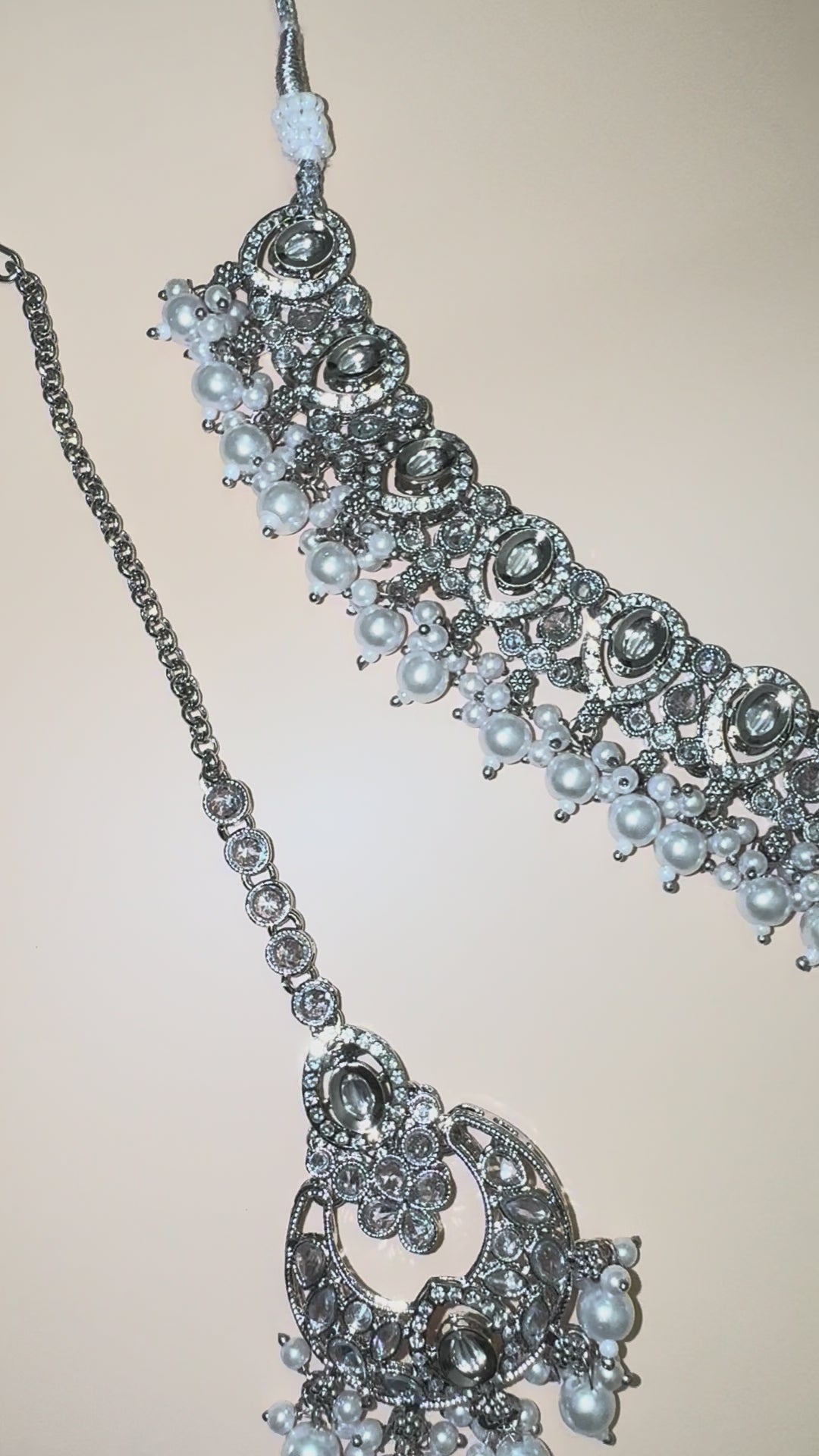 Silver Reverse AD Stone Set